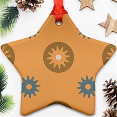 Flowers Screws Rounds Circle Star Ornament (two Sides)