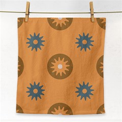 Flowers Screws Rounds Circle Face Towel