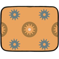 Flowers Screws Rounds Circle Fleece Blanket (mini) by HermanTelo