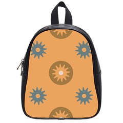 Flowers Screws Rounds Circle School Bag (small)