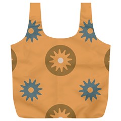 Flowers Screws Rounds Circle Full Print Recycle Bag (xl)