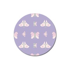 Butterfly Butterflies Merry Girls Magnet 3  (round) by HermanTelo