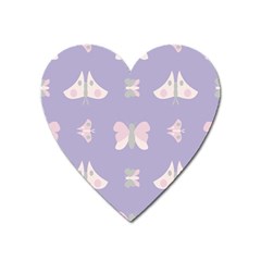 Butterfly Butterflies Merry Girls Heart Magnet by HermanTelo