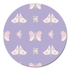 Butterfly Butterflies Merry Girls Magnet 5  (round) by HermanTelo