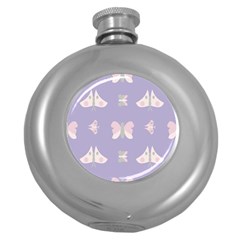 Butterfly Butterflies Merry Girls Round Hip Flask (5 Oz)