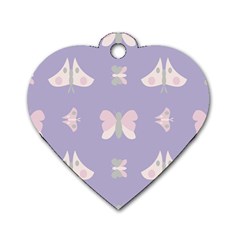 Butterfly Butterflies Merry Girls Dog Tag Heart (one Side) by HermanTelo