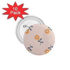 Flowers Continuous Pattern Nature 1 75  Buttons (10 Pack)