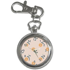 Flowers Continuous Pattern Nature Key Chain Watches by HermanTelo