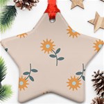 Flowers Continuous Pattern Nature Star Ornament (Two Sides) Front