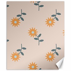 Flowers Continuous Pattern Nature Canvas 8  X 10  by HermanTelo