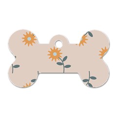 Flowers Continuous Pattern Nature Dog Tag Bone (one Side) by HermanTelo