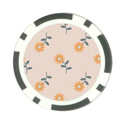 Flowers Continuous Pattern Nature Poker Chip Card Guard