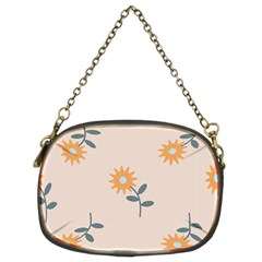 Flowers Continuous Pattern Nature Chain Purse (two Sides)