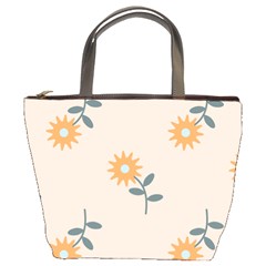 Flowers Continuous Pattern Nature Bucket Bag