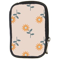 Flowers Continuous Pattern Nature Compact Camera Leather Case