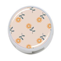 Flowers Continuous Pattern Nature 4-port Usb Hub (one Side)