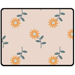 Flowers Continuous Pattern Nature Fleece Blanket (medium)  by HermanTelo