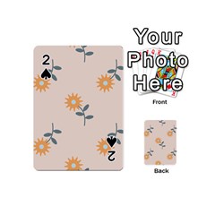 Flowers Continuous Pattern Nature Playing Cards Double Sided (mini)