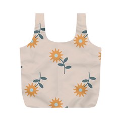 Flowers Continuous Pattern Nature Full Print Recycle Bag (m)