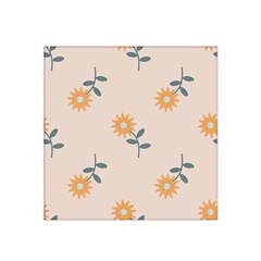 Flowers Continuous Pattern Nature Satin Bandana Scarf