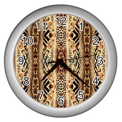 Safari Wall Clock (silver) by ArtworkByPatrick