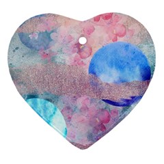 Abstract Clouds And Moon Ornament (heart) by charliecreates