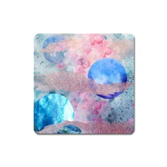 Abstract Clouds And Moon Square Magnet by charliecreates