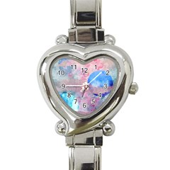 Abstract Clouds And Moon Heart Italian Charm Watch