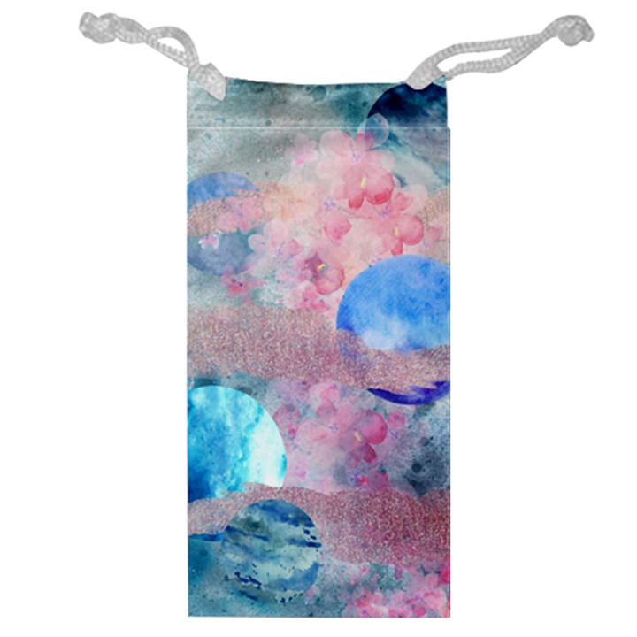 Abstract clouds and moon Jewelry Bag