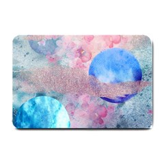 Abstract Clouds And Moon Small Doormat  by charliecreates