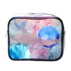 Abstract Clouds And Moon Mini Toiletries Bag (one Side)