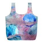 Abstract clouds and moon Full Print Recycle Bag (L) Front