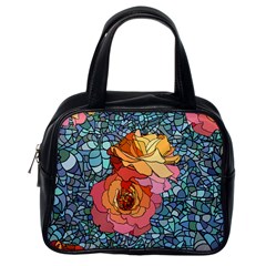 Stained Glass Roses Classic Handbag (one Side) by WensdaiAmbrose