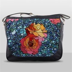 Stained Glass Roses Messenger Bag by WensdaiAmbrose