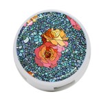 Stained Glass Roses 4-Port USB Hub (Two Sides) Back