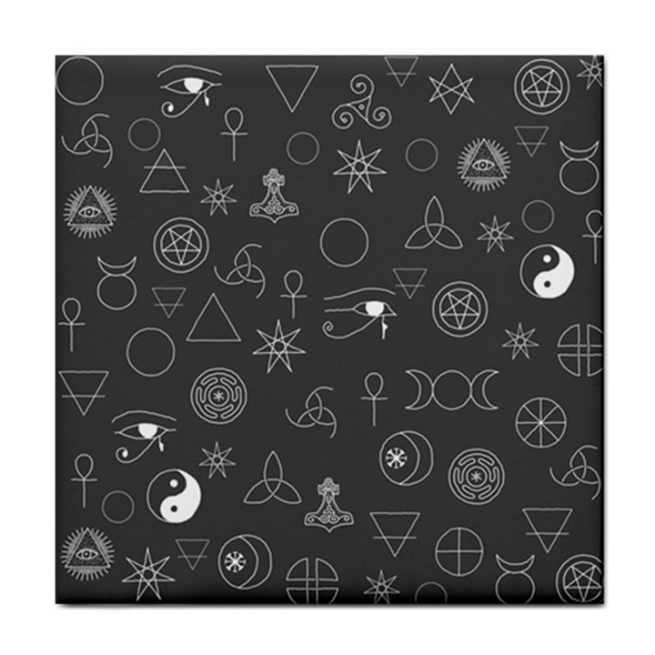 Witchcraft symbols  Tile Coasters