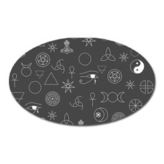 Witchcraft symbols  Oval Magnet