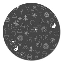 Witchcraft symbols  Magnet 5  (Round)