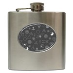 Witchcraft symbols  Hip Flask (6 oz) Front