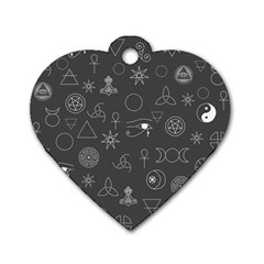 Witchcraft symbols  Dog Tag Heart (One Side)