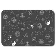 Witchcraft symbols  Large Doormat 