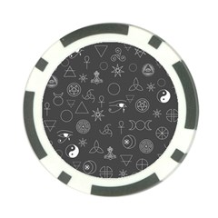 Witchcraft symbols  Poker Chip Card Guard