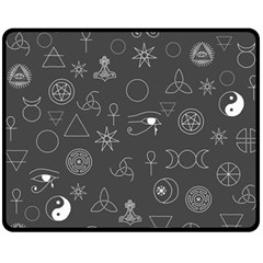 Witchcraft symbols  Fleece Blanket (Medium) 