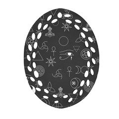 Witchcraft symbols  Ornament (Oval Filigree)