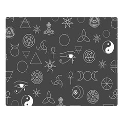 Witchcraft symbols  Double Sided Flano Blanket (Large) 