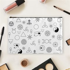 Witchcraft Symbols  Cosmetic Bag (large) by Valentinaart