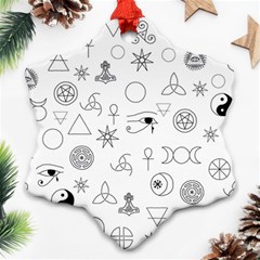 Witchcraft Symbols  Snowflake Ornament (two Sides)