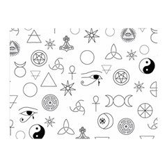 Witchcraft Symbols  Double Sided Flano Blanket (mini)  by Valentinaart