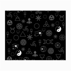 Witchcraft Symbols  Small Glasses Cloth by Valentinaart