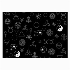 Witchcraft Symbols  Large Glasses Cloth by Valentinaart